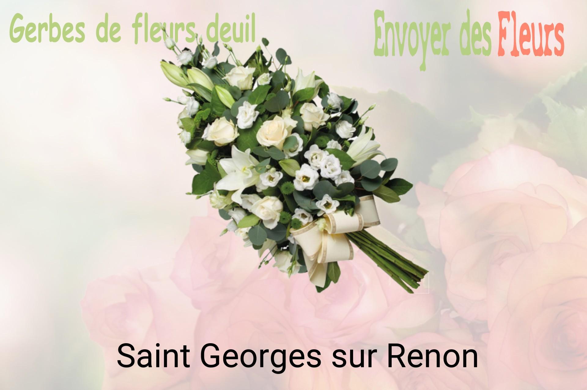 Gerbe de fleurs de deuil livrée à Saint-Georges-sur-Renon